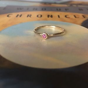 Melanie Casey 2mm pink spinel ring